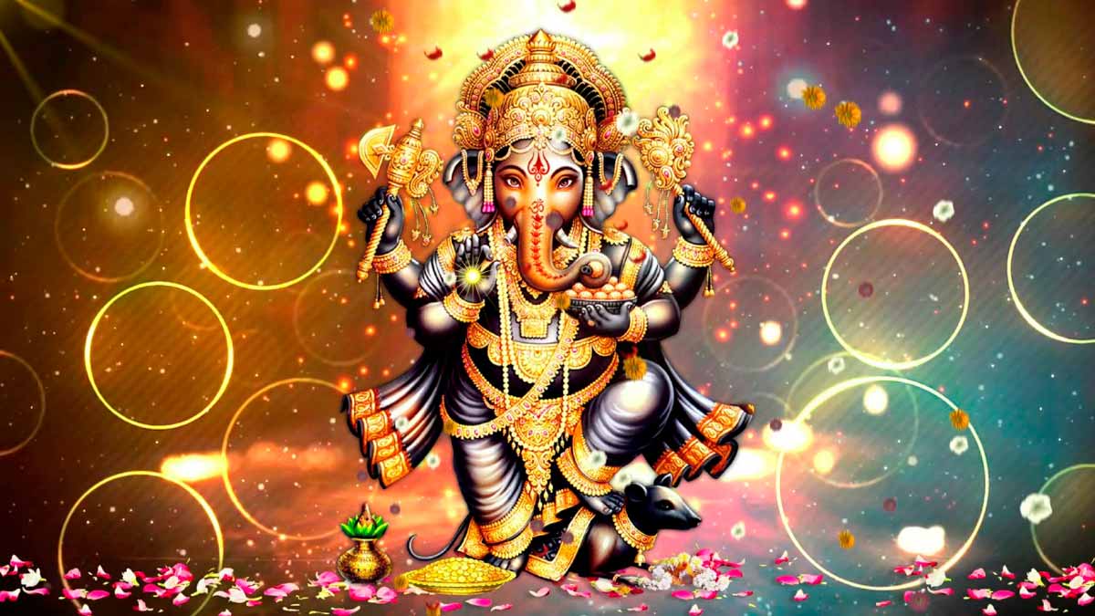 Ganesha, el Dios mitológico hindú con cabeza de elefante